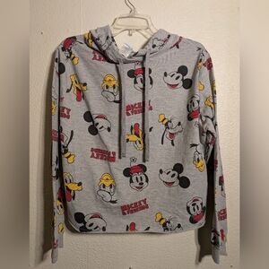 Disney Mickey Mouse Gray Hoodie Sweater Size XxG